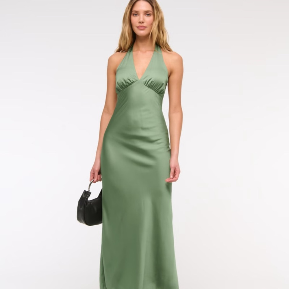 Abercrombie & Fitch Sage Green Maxi Dress